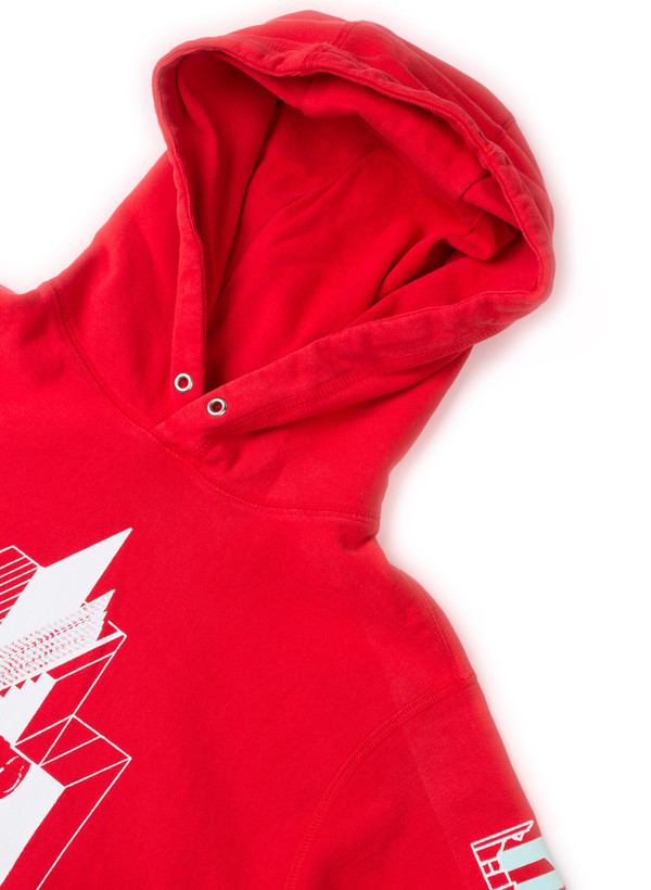 Men's Brain Dead Supreme Architect Hood Red Men's Brain Dead Supreme Architect Hood Red