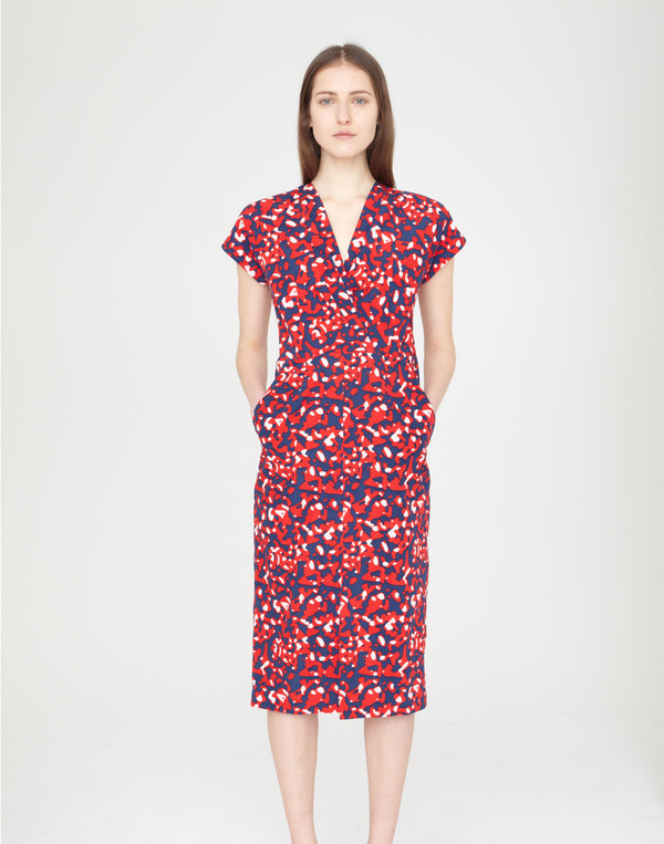 Apiece Apart Tilda Static Print Dress Apiece Apart Tilda Static Print Dress