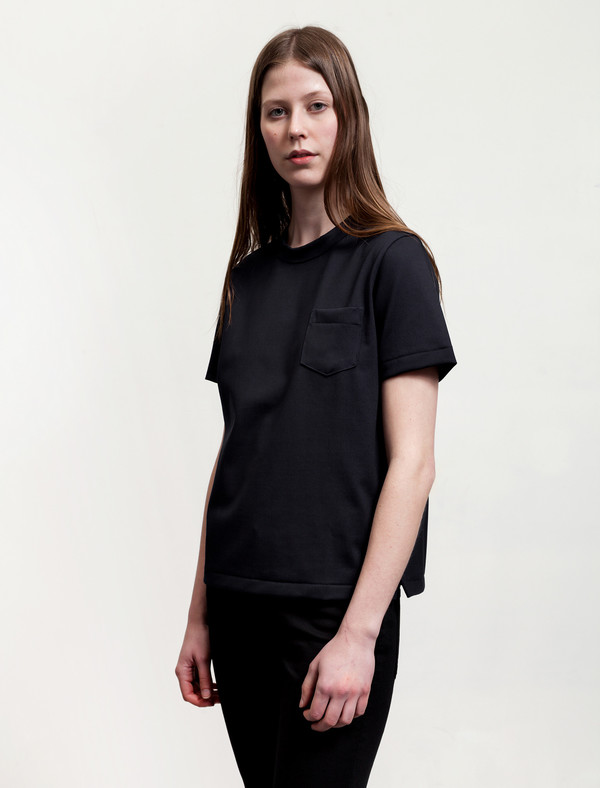 Niuhans Heavyweight Cotton Pocket Tee Navy Niuhans Heavyweight Cotton Pocket Tee Navy