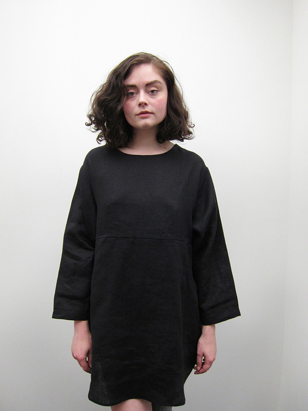 69 Whatever Dress, Black Linen 69 Whatever Dress, Black Linen