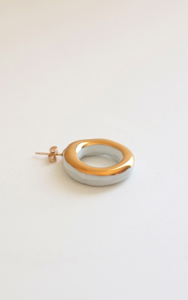 Jujumade gold ring earring Jujumade gold ring earring