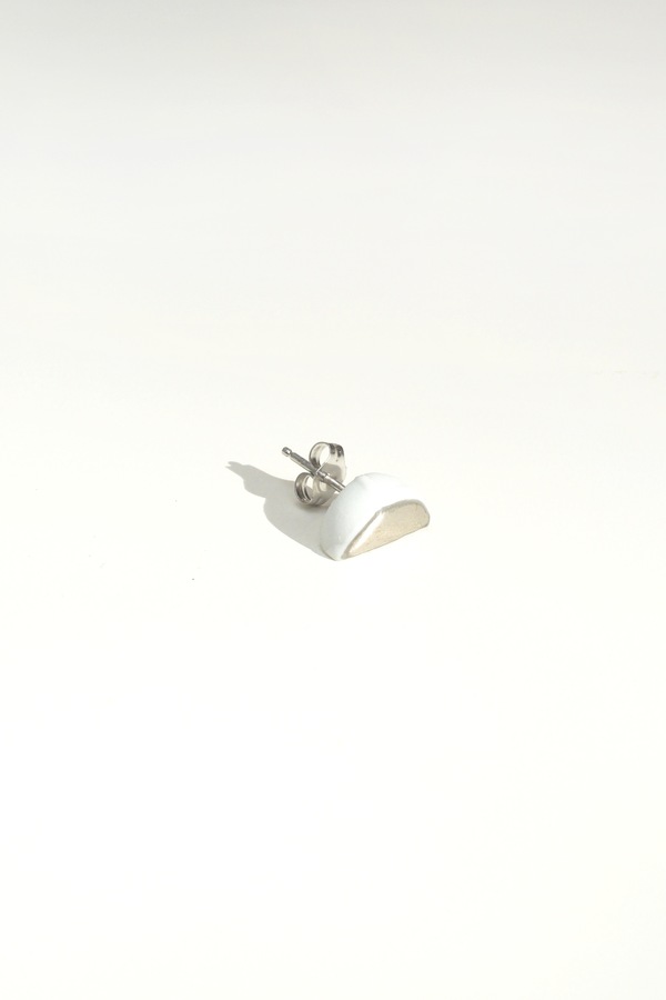 Jujumade 14K white gold half moon earring Jujumade 14K white gold half moon earring