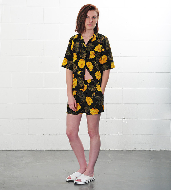 Ganni Fusion Rose Lee Silk Shirt Ganni Fusion Rose Lee Silk Shirt