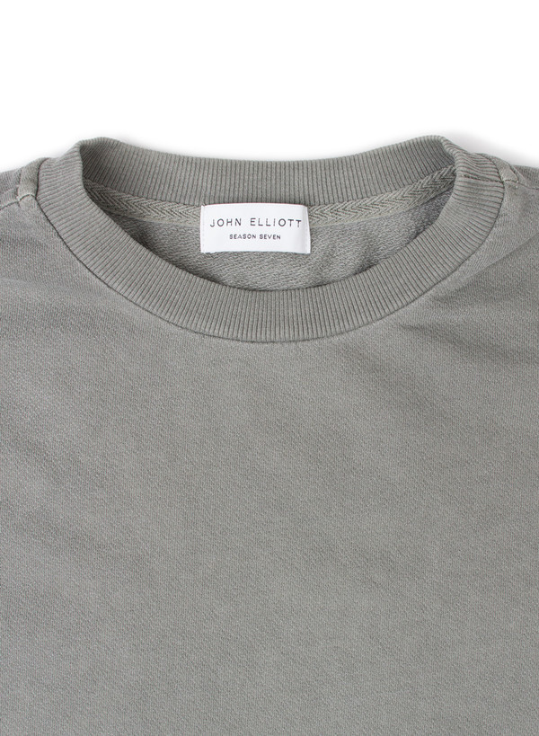 Men's John Elliott Oversized SS Crew Sweatshirt Olive Men's John Elliott Oversized SS Crew Sweatshirt Olive