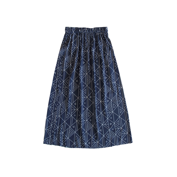 Ali Golden RAYON MIDI SKIRT - NAVY PRINT Ali Golden RAYON MIDI SKIRT - NAVY PRINT