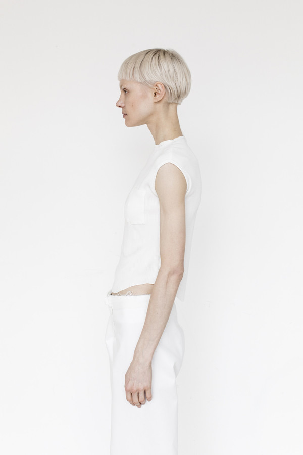 Assembly Cotton Ribbed Muscle T - White Assembly Cotton Ribbed Muscle T - White