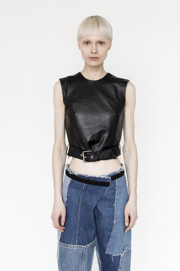 Markoo Leather Shell Top Markoo Leather Shell Top