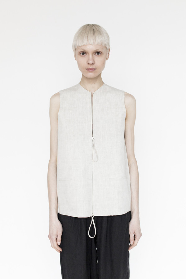 CF. Goldman Linen Bonded Top - Beige CF. Goldman Linen Bonded Top - Beige