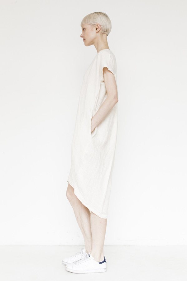 Black Crane Linen Cocoon Dress Black Crane Linen Cocoon Dress