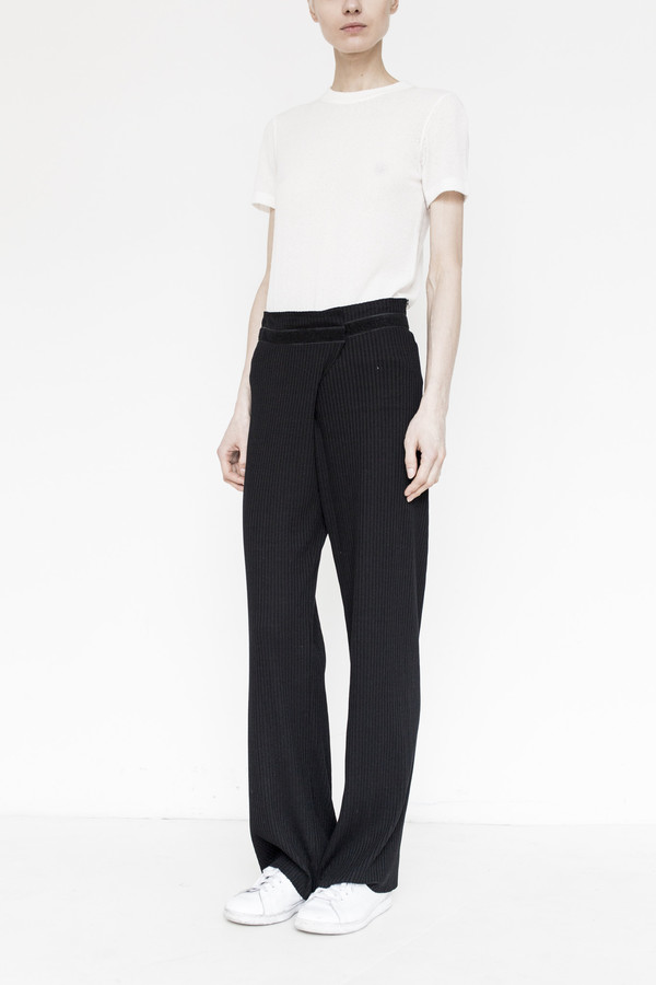 Assembly Rib Knit Simple Pant - Black Assembly Rib Knit Simple Pant - Black