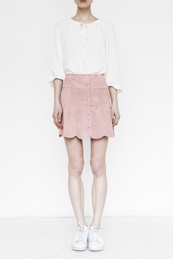 Stoned Immaculate Suede Marsha Skirt - Rose Stoned Immaculate Suede Marsha Skirt - Rose