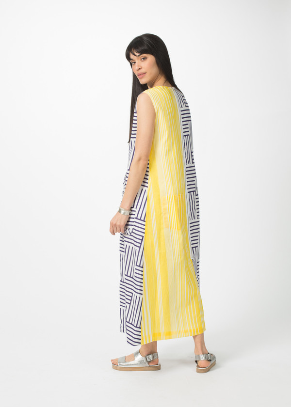Harvey Faircloth Block Pattern Caftan Dress Harvey Faircloth Block Pattern Caftan Dress