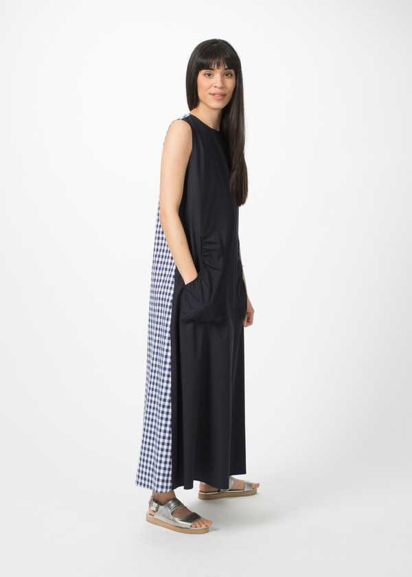 Harvey Faircloth Solid Front Caftan Dress Harvey Faircloth Solid Front Caftan Dress