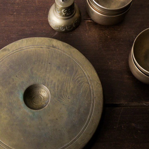 brass sake set brass sake set