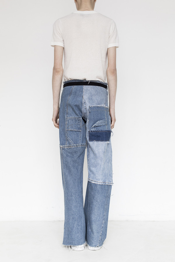 Intentionally Blank Denim Patchwork Simple Pant Intentionally Blank Denim Patchwork Simple Pant