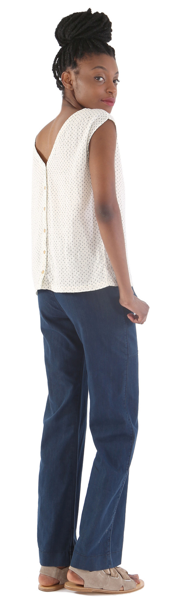 Des Petits Hauts Kanel Reversible Blouse - Ecru Des Petits Hauts Kanel Reversible Blouse - Ecru