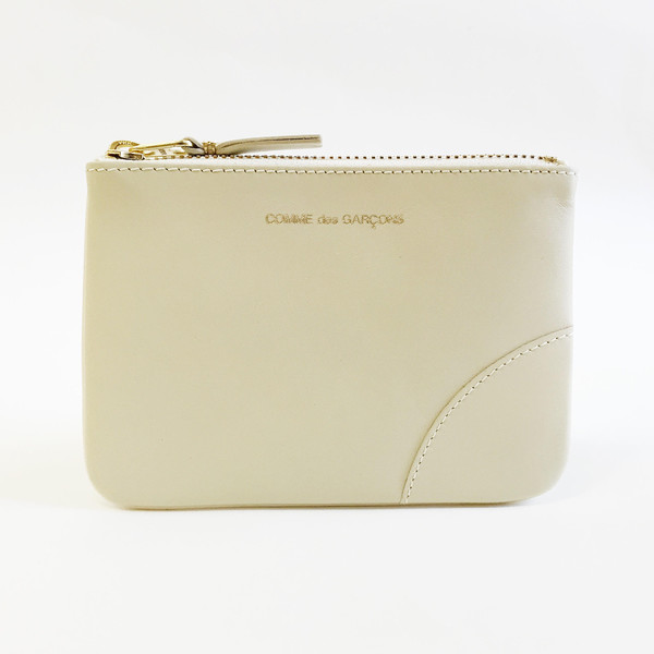 Comme des Garcons - Classic Leather Small Ivory Zip-up Pouch Comme des Garcons - Classic Leather Small Ivory Zip-up Pouch