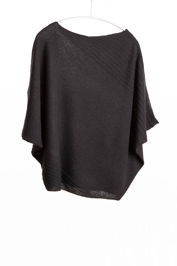 Paychi Guh Cashmere Asymmetrical Popover Black Paychi Guh Cashmere Asymmetrical Popover Black