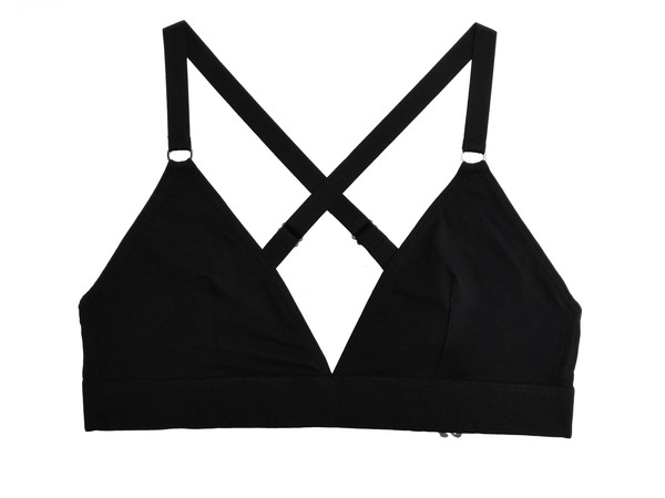The Nude Label Triangle Crossback Bra- Black The Nude Label Triangle Crossback Bra- Black