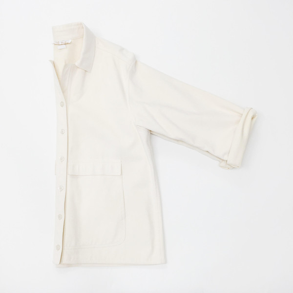 Johan Vintage Ivory Ultrasuede Work Jacket Johan Vintage Ivory Ultrasuede Work Jacket