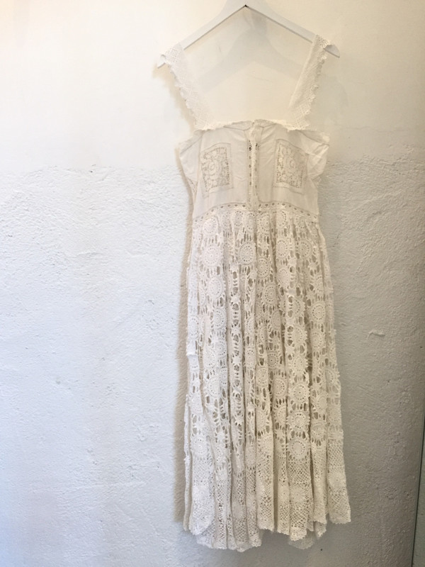 Place Nationale Skinny Strap Crochet Midi Dress Place Nationale Skinny Strap Crochet Midi Dress