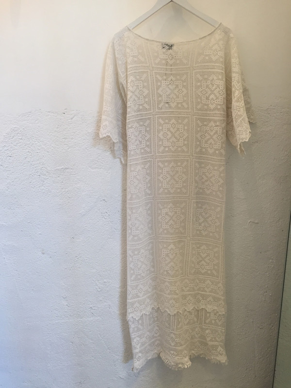 Place Nationale Sleeved Kaftan Crochet Maxi Dress Place Nationale Sleeved Kaftan Crochet Maxi Dress