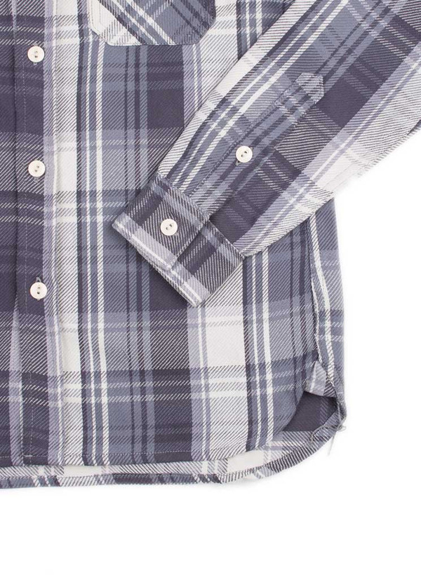 Men's 3Sixteen Flannel Workshirt SS16 Purple Check Men's 3Sixteen Flannel Workshirt SS16 Purple Check