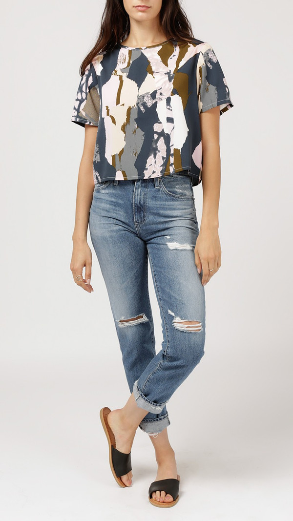 Native Youth Graphic Coastal Box Top Native Youth Graphic Coastal Box Top