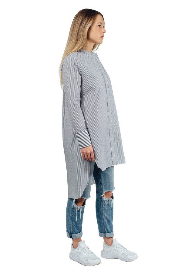 WU+SEN Meres Shirt Grey Stripe WU+SEN Meres Shirt Grey Stripe
