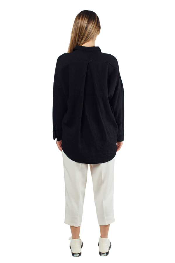 Priory Accona Shirt Black Mini Pane Priory Accona Shirt Black Mini Pane