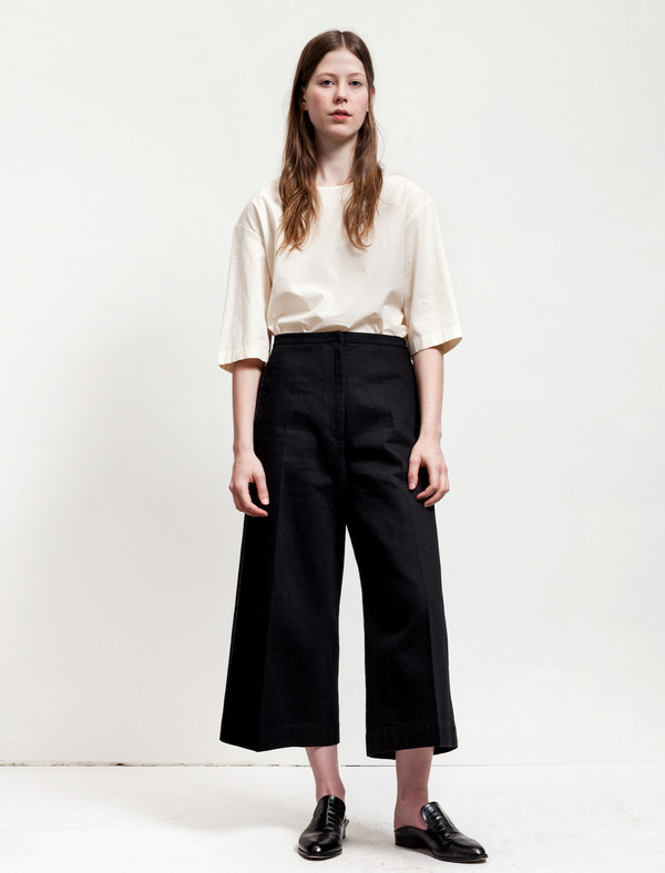 Lemaire Large Pants Cropped Black Lemaire Large Pants Cropped Black