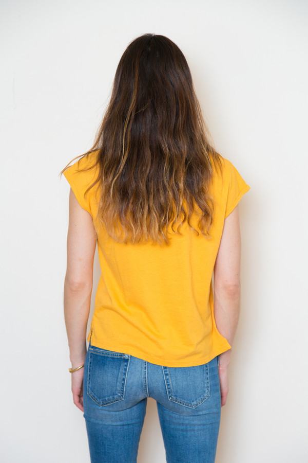 atelier delphine cap sleeve tee in golden poppy atelier delphine cap sleeve tee in golden poppy