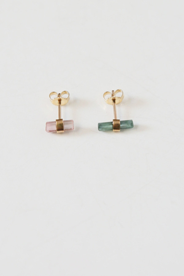better late than never tourmaline stud singles (gold) better late than never tourmaline stud singles (gold)