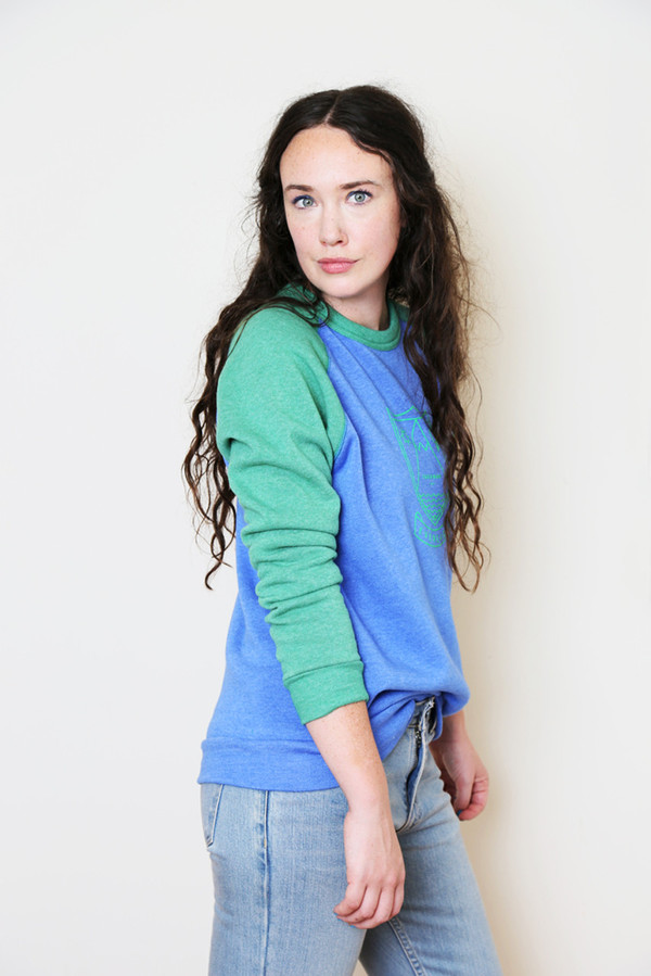 rachel antonoff crest 2-tone sweatshirt rachel antonoff crest 2-tone sweatshirt