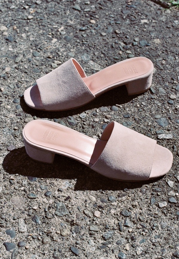 Maryam Nassir Zadeh Sophie Slide - blush suede Maryam Nassir Zadeh Sophie Slide - blush suede