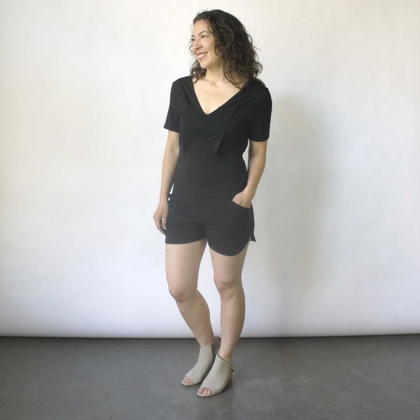 Lizz Basinger Bent Dart Romper Lizz Basinger Bent Dart Romper