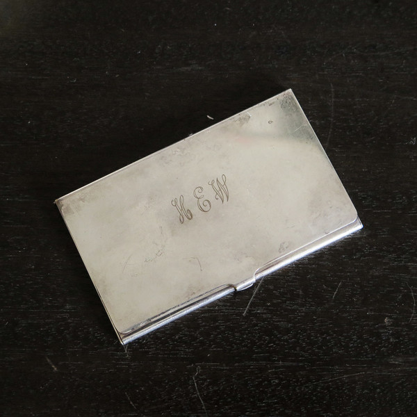 silver monogram cardholder silver monogram cardholder