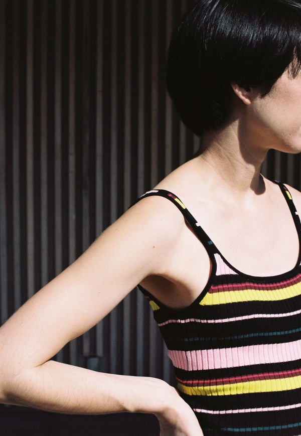 Apiece Apart Zuni Fine Rib Tank - multi black Apiece Apart Zuni Fine Rib Tank - multi black
