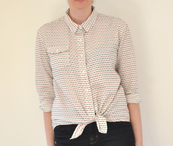 Bridge & Burn "Bird" Red and Blue Stripe Button Up Bridge & Burn "Bird" Red and Blue Stripe Button Up