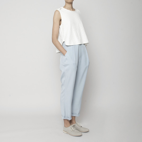 7115 by Szeki Relaxed Tapering Trouser- Sky Blue SS16 7115 by Szeki Relaxed Tapering Trouser- Sky Blue SS16