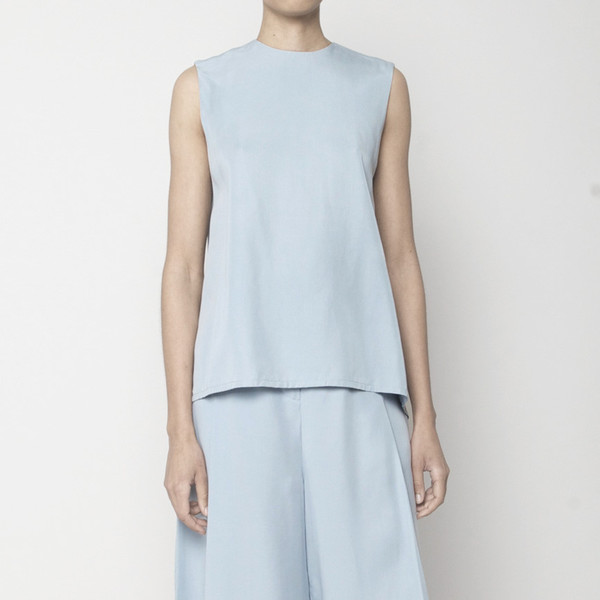 7115 by Szeki Sleeveless Tent Top- Sky Blue SS16 7115 by Szeki Sleeveless Tent Top- Sky Blue SS16