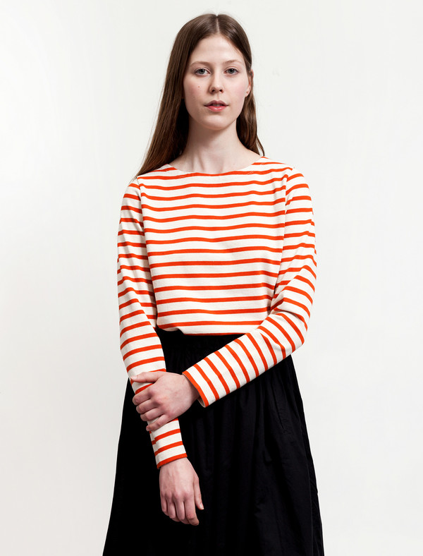 Norse Projects Inge Stripe Ecru/Orange Norse Projects Inge Stripe Ecru/Orange