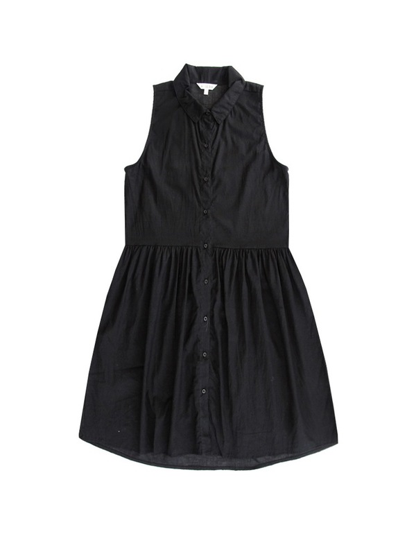 Ali Golden BUTTON-DOWN DRESS - BLACK Ali Golden BUTTON-DOWN DRESS - BLACK
