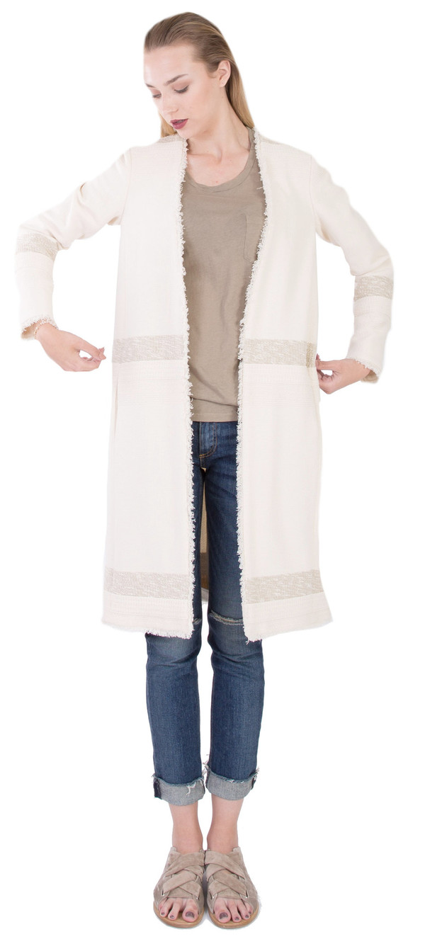 Hoss Intropia Frayed Edges Coat Hoss Intropia Frayed Edges Coat