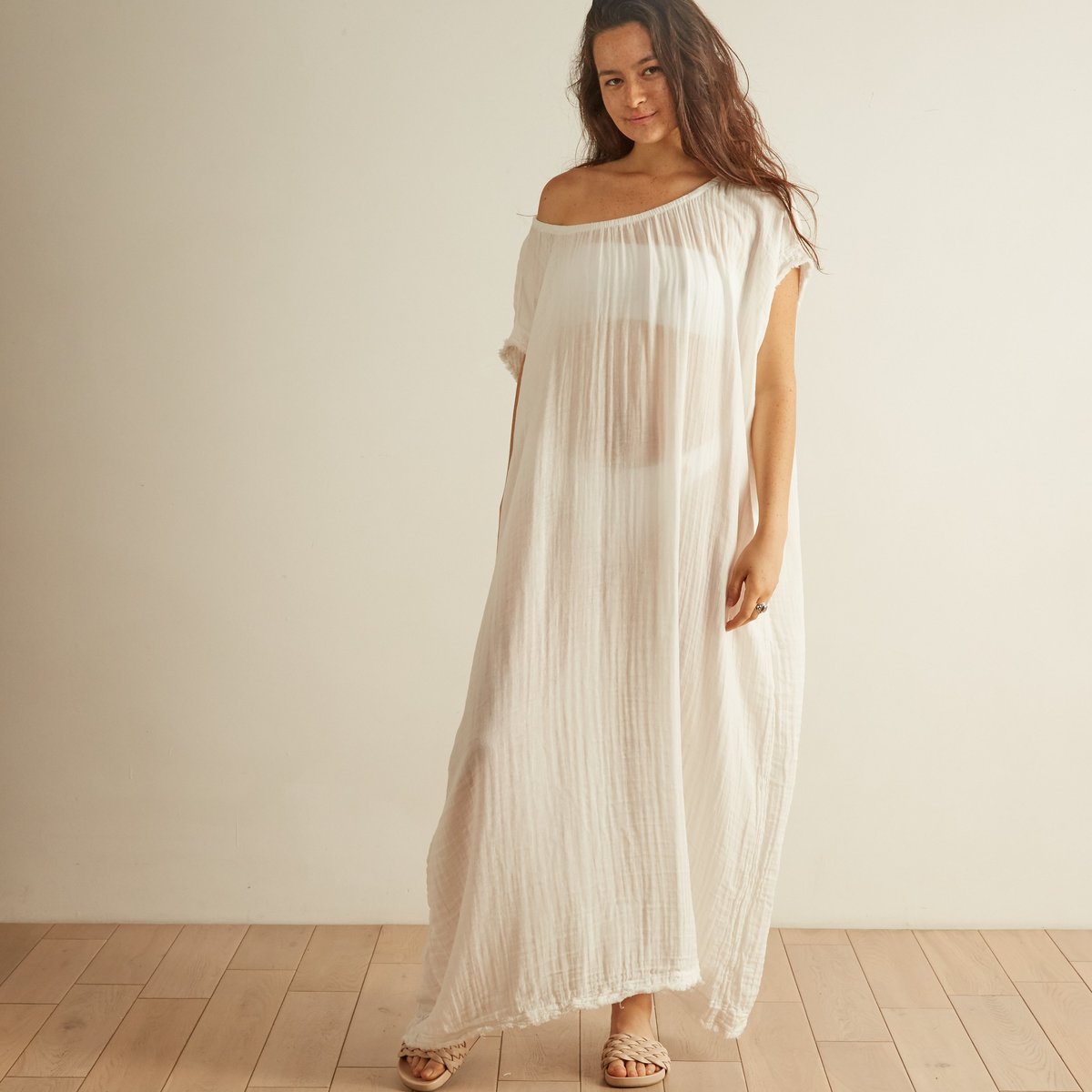 off shoulder caftan