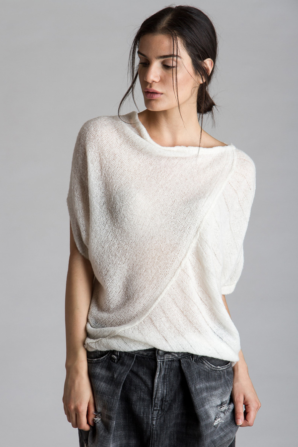 Paychi Guh Cashmere Envelope Popover White Paychi Guh Cashmere Envelope Popover White