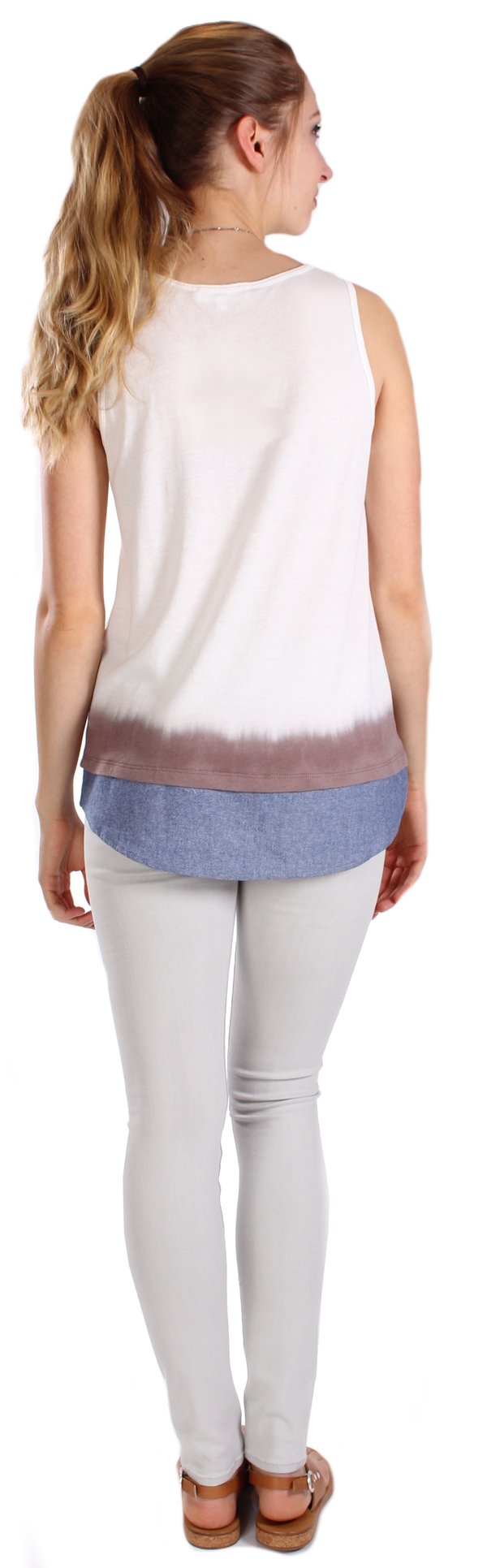 Clu Too Shirt Tailed Dip-Dyed Tank Clu Too Shirt Tailed Dip-Dyed Tank