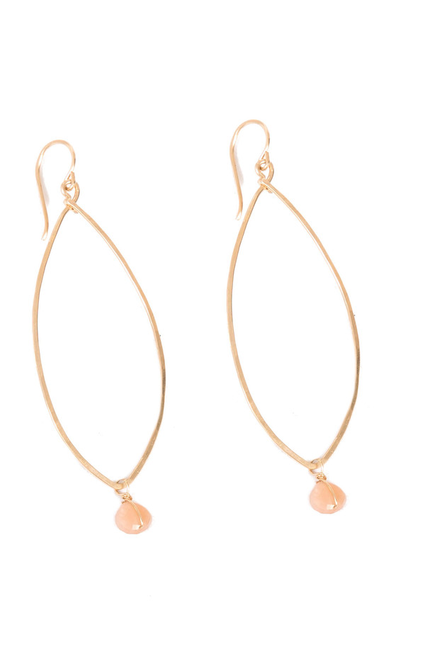 James and Jezebelle Pink Moonstone Earrings James and Jezebelle Pink Moonstone Earrings