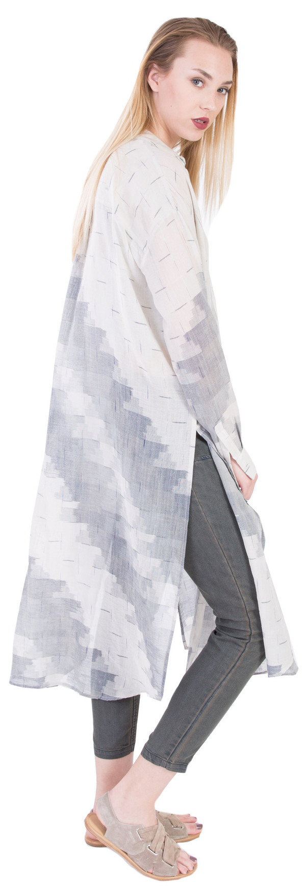 Laura Siegel Long Button Up Kurta Laura Siegel Long Button Up Kurta