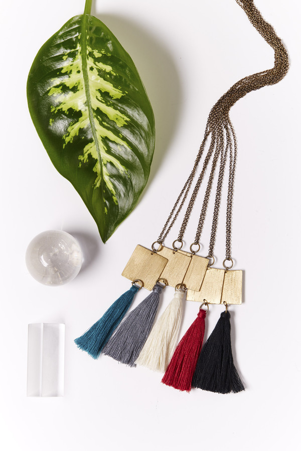 Geography 541 Enku Tassel Pendant-Turquoise Geography 541 Enku Tassel Pendant-Turquoise